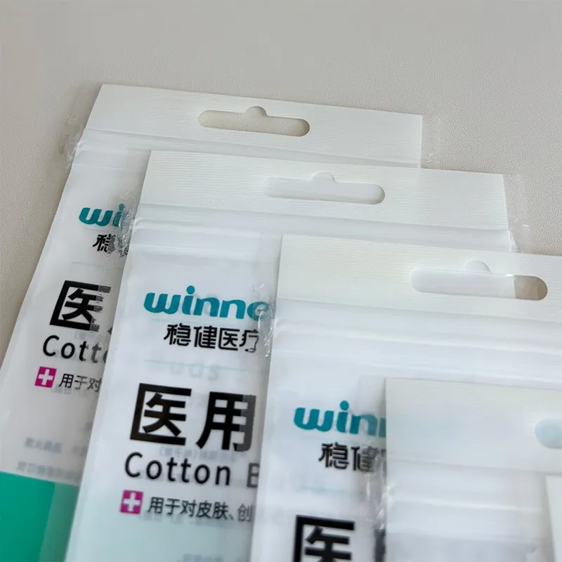 Cotton swab composite plastic bag